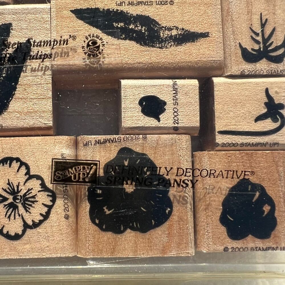 Stampin’ Up! Spring Pansy & Two Step Terrific Tulips Sets, 15 Stamps Total - Picture 5 of 6